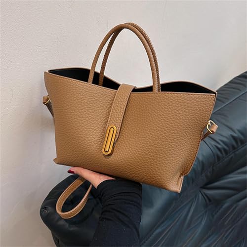 Sac à bandoulière seau unie de style coréen pour femme active