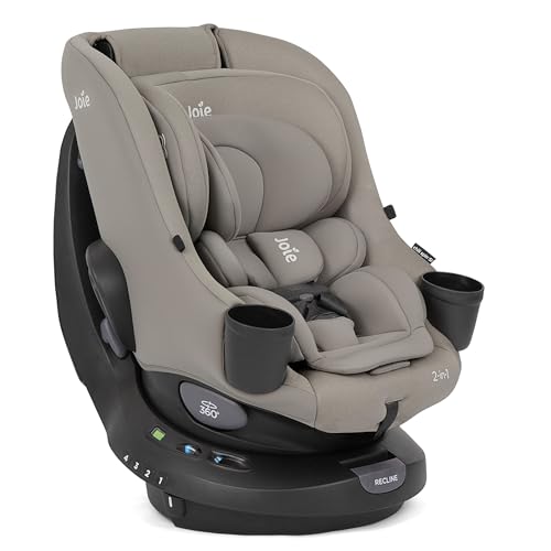 Image of Joie Baby, Chili Spin SI 360 Rotating 2-in-1 Convertible Car Seat, Rear and Forward-Facing, No-Rethread Harness, Side Impact Protection (Dove)