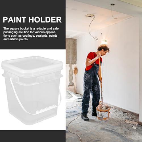 Cubo Cuadrado de Plástico 5l Almacenamiento Hermético para Alimentos Pinturas 6