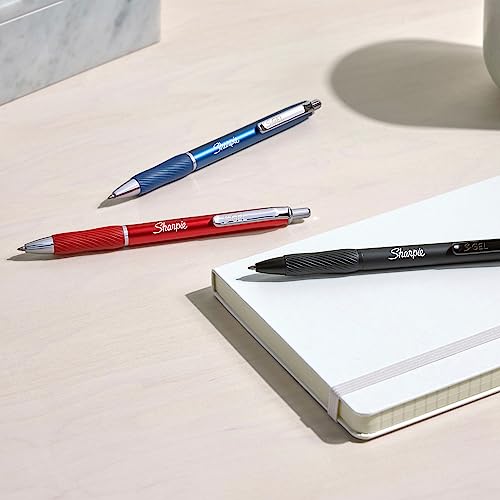 Sharpie S-Gel Metal Rt Gel Pen, 0.7Mm Medium Point, Champagne Barrel, Black Ink, 2/Pack #TOP5