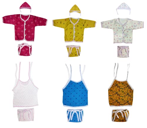 Image of TANGY Adorable Newborn Dress with Built-in Mittens for Extra Warmth and Style Top Set (Pack of 3)
