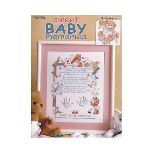 LEISURE ARTS Sweet Baby Memories Cross Stitch Book