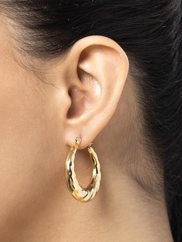 Image of Scintillare by Sukkhi Excellent Stainless Steel Round Hoop Earring Jewellery for Women & Girls|Anti Tarnish Jewellery|Gifts for Wife Girlfriend Mother Sister