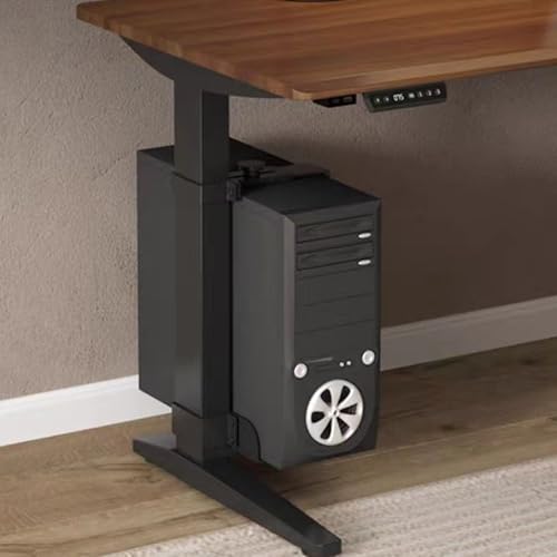 Soporte para PC de escritorio bajo mesa, soporte colgante para CPU, soporte resistente para torre de computadora (Negro) miniatura 1