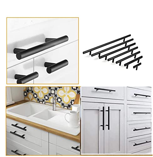 SYDARSYN Cupboard Handles, 6 Pack Black Single Hole Cabinet Handles - Image 3