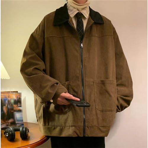 Manteaux corduroy de qualité supérieure veste rétro patchwork confortable pour hommes - 3