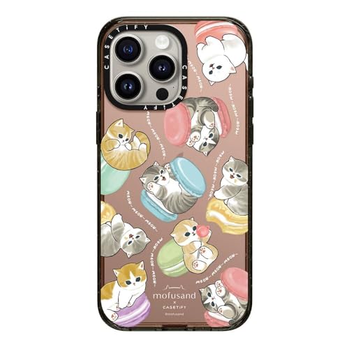 CASETiFY �C���p�N�g iPhone 15 Pro Max �P�[�X [MIL�K�i���� (4x MIL-STD-810G) / 2.5m����̗����������N���A] - Do Nothing Or Macaroon - �N���A �u���b�N
