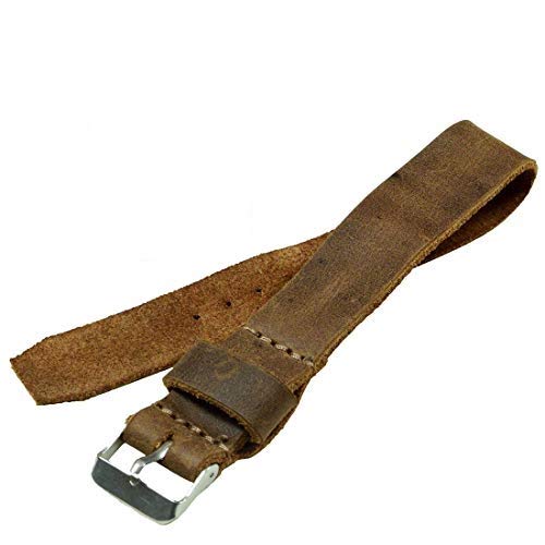 Hide & Drink, Leather Wristwatch Strap Replacement (20mm), Watch Band, Timepiece Accessories, Handmade Includes 101 Year Warranty :: Bourbon Brown
