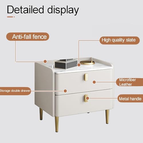 Petite table d'appoint haute en bois massif 50 cm pour chambre à coucher