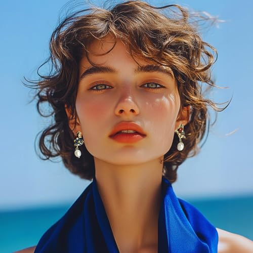 Florentine Muse Baroque Pearl Drop Earrings, Renaissance Inspired Romantic Jewelry with Real Freshwater Pearls, 14K Gold Plating & Hypoallergenic Sterling Silver Posts, Statement Earrings for Women4