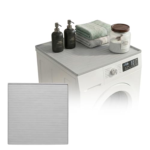 Image of 1 PC Washer and Dryer Top Cover Protectors 25 inch x 25 inch, Laundry Machine Dust Guards (Light Grey (Moonstone))