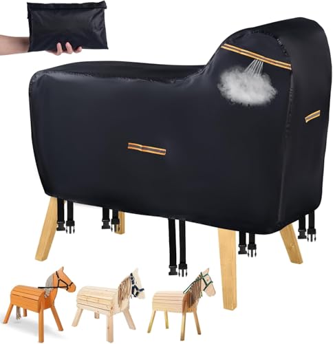Housse cheval en bois universelle bâche imperméable extérieure 420D