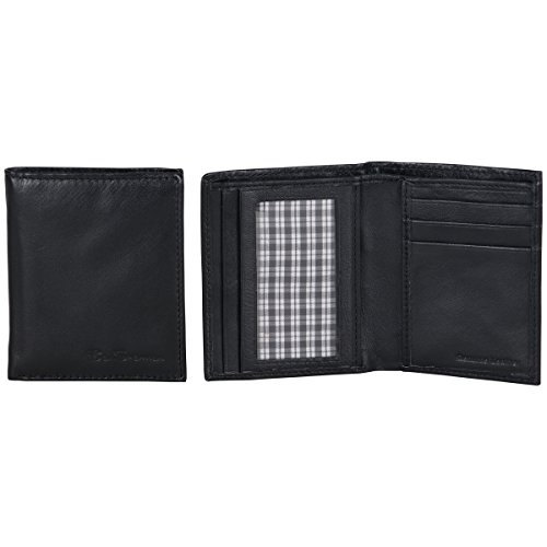Ben Sherman Men's Manchester Slim Bifold Full-Grain Leather RFID Minimalist Gift Box Wallet4