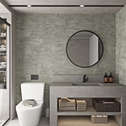 Papier peint autocollant gris effet béton minéral premium