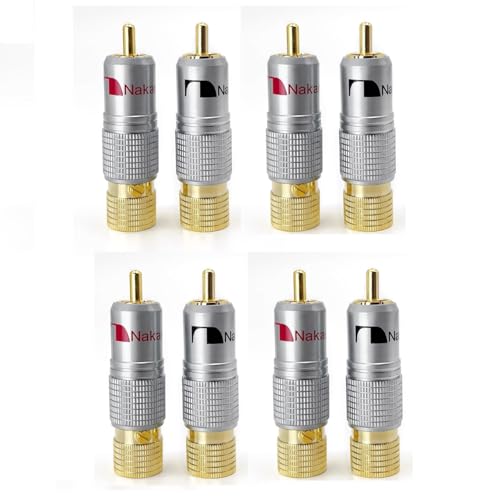 Nakamichi �i�J�~�` RCA�v���O�y���I�ׂ܂��z�����b�L �R�l�N�^�[ �I�[�f�B�I����p �V���o�[/�S�[���h �s���[�q �s���v���O MINAKIKO (8�y��4�A��4�z)