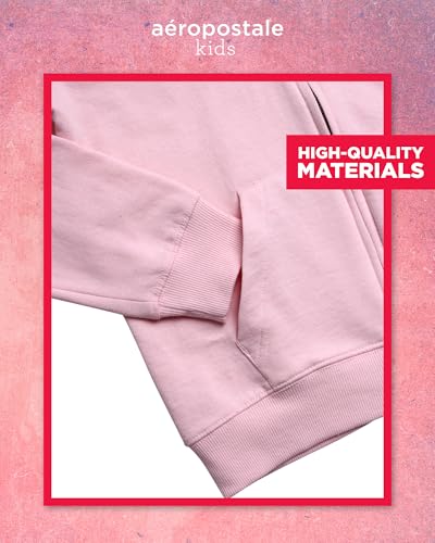 AEROPOSTALE Girls Jogger Set - 2 Piece Sweatsuit Set Cozy Fleece Zip Up Hoodie and Cargo Jogger Sweatpants for Girls (4-16)4
