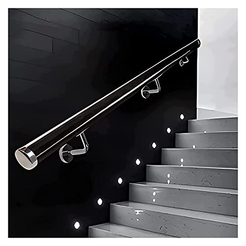 Barandilla 3m/ 2,8m/ 2,6m/ 2,3m/2,2m/2m de Largo Acrílico Transparente Pasamanos de Escaleras, Antideslizante Barras de Agarre para Discapacitados con Soporte de Pared, ( Size : 390cm/12.7ft/153.4in ) Cover