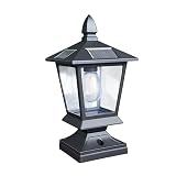 TFixol Luz solar para jardín, pilar de villa, valla de paisaje, fácil instalación, iluminación para patio y parque