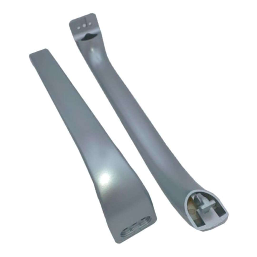 Pack 2 Tiradores Compatibles para Frigorífico Bosch | Repuesto Adaptable Referencias 00369551, 00267579 y 00488920 | Color Metalizado/Acero | Fácil Instalación | Compatible con Diversos Modelos