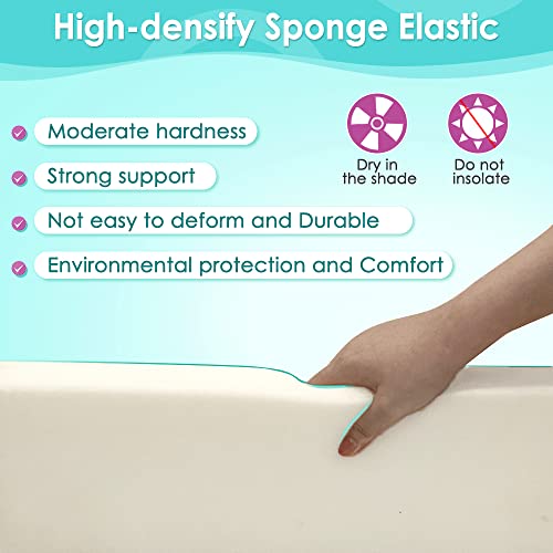 Neppt Foam Wedge Pillow For Bed After Surgery Incline Triangle Therapeutic Pillows For Sleeping, Back Pain, Knee, Side Sleeper Bed Sore Prevention 30 Degree Pregnancy Body Positioners - Two Pillows #TOP4