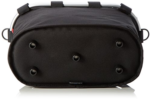 KlickFix Unisex-Adult Farradtaske Bikebasket Oval Sort Fahrradkorb, Schwarz, 34 x 31 17.5 cm EU