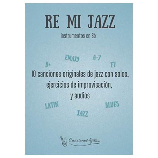 RE MI JAZZ instrumentos en Bb: 10 canciones jazz con audios & ejercicios para improvisar (para trompeta, saxo tenor & soprano, clarinete)