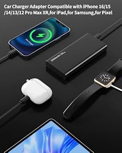 Retractable Car Charger, 4 in 1 Fast Charging Car Charger with USB-C & USB-A — photo 4 of 6