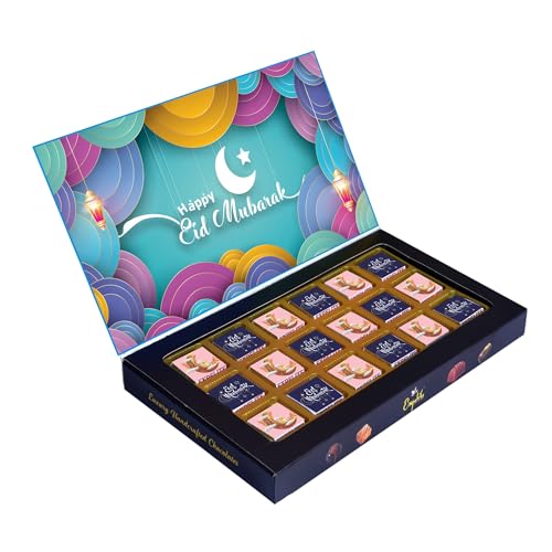 Image of EXPELITE Eid Mubarak Dry Fruits Chocolate gift 18 pieces - Gift for Friends Wife