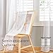 Topfinel 2 Piezas Modernas Visillos para Ventanas Cortinas Dormitorio con Ojales,140x160cm,Blancas
