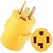 Kanayu NEMA 10-30P to 14-30R Dryer Adapter, 3 Prong to 4 Prong Adapter Convert 10-30P Plug to 14-30R Receptacle, 220v 30 Amp 4P Newer Dryer to 3P Older House