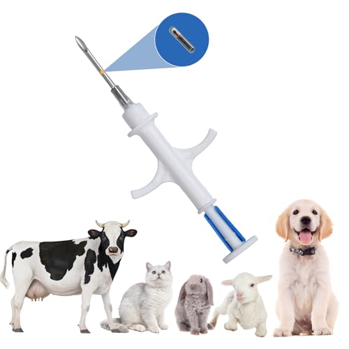 JINSHIGAO Pet Microchip, 134.2 kHz FDX-B, ISO 11784/11785 Universal Standard, 2.12 x 12 mm Animal Implant Chip for Pet Identification (Pack of 10, Size: 2.12 x 12 mm)