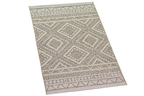 Teppich-Traum Läufer In- & Outdoor Teppich Sisal Optik Küche Flur Terrasse Balkon Rautenmuster...