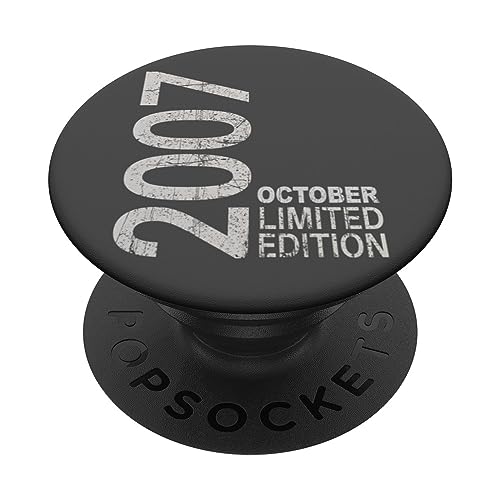 Impresionante Octubre 2007 Vintage 2007 Retro Estética Desde 2007 PopSockets PopGrip Intercambiable