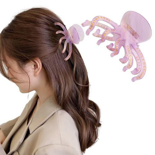 Pince à cheveux pieuvre pour look de plage et coiffure d'été facile pour fille