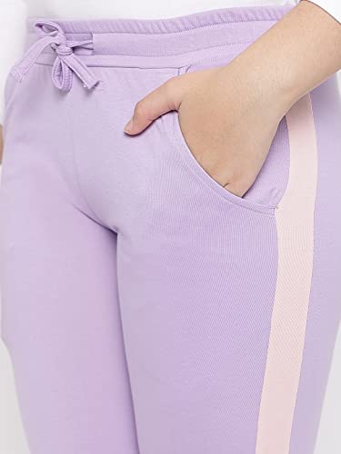 Image of Li'l Tomatoes Girls Cotton Trackpant | Side Stripe Design | Soft & Comfortable Casual Wear | Drawstring Waist | 7-16 Years