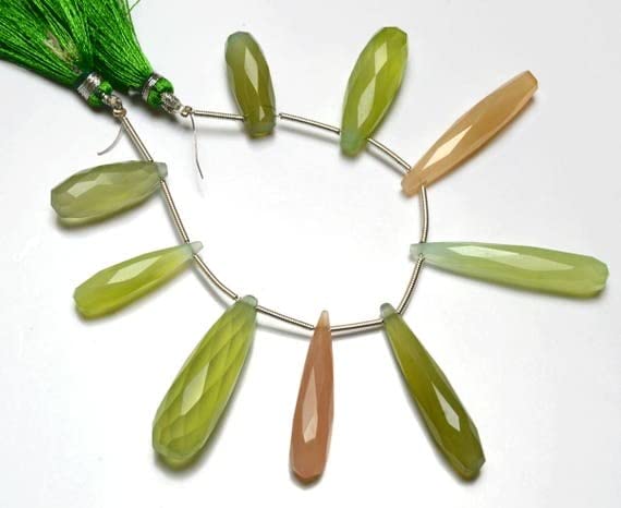 Chalcédoine multicolore en perles gouttes pour créer vos bijoux d'été personnalisés