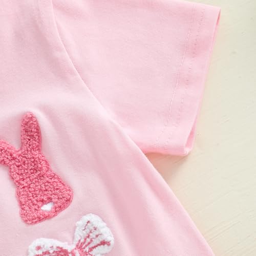 MoZiKQin Toddler Baby Girl Summer Outfits Bow Embroidery Short Sleeve Tshirt Tops Plaid Shorts Set Cute Summer Clothes 6