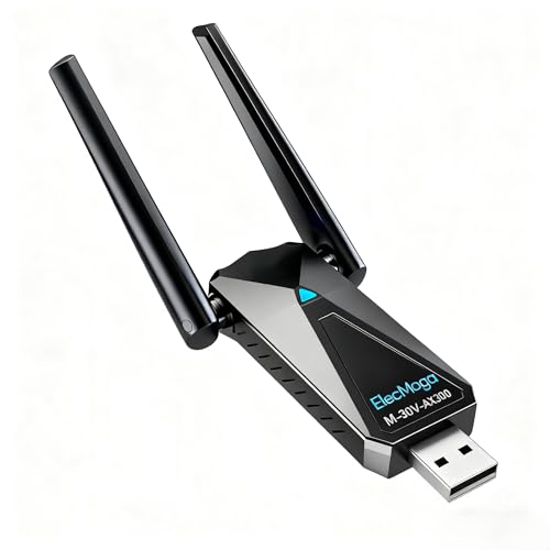 Palo WiFi para PC, 300 Mbps, adaptador USB wifi PC, 2,4 GHz/5 GHz, banda dual, compatible con Windows 11/10/8/7