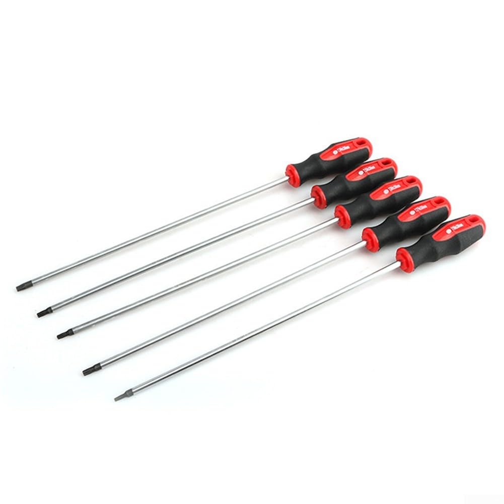 Screwdriver 400mm Extra Long Magnetic Torx-Driver Chromium Vanadium Steel Rubber Handle Ergonomic Design Suitable for T-15 T-20 T-25 T-27 T-30 Home Repair Hand Tools(T-25)