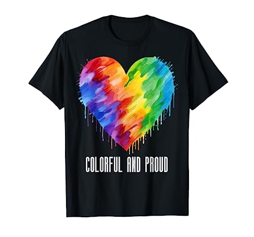 Rainbow Heart LGBTQ+ y Orgullo Gay Orgullo LGBTQ+ Camiseta