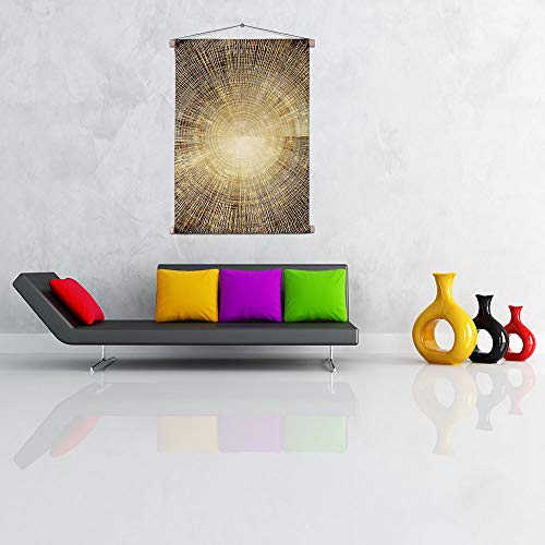 Image of ArtzFolio Abstract Artwork Satin Fabric Painting Tapestry | Scroll Art Hanging 26.2 x 34.9 inch (67 x 89 cms)