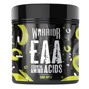 Warrior EAA – Essential Amino Acids – 360g – Provides Exceptional Support for Recovery & Muscle Soreness – Formula Includes Cyclic Dextrin, Taurine and More, Sour Apple