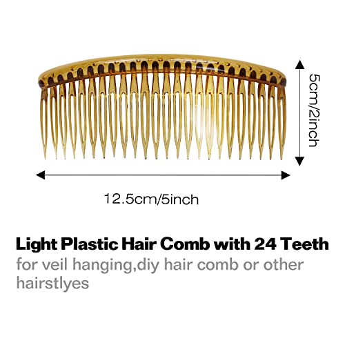 30 Pack Clear Black Brown Small Plastic Side Hair Comb With 24 Teeth French Twist Slide Hair Clips Hairpins Hair Holder For Women Bridal Wedding Veil Decorative Headpiece Updo Bun Accessories #TOP2