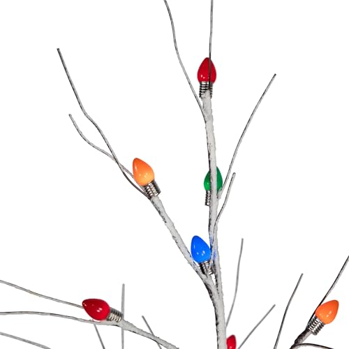 Northlightledlightedfrostedchristmastwigtree4brownmulticolorlights  Urban Country Home Decor Northlight led lighted frosted christmas twig tree 4 brown multi color lights  urban country home decor