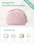 Sac de pompe à sein portable, sac de pompage avec diviseur réglable.Sac de pompe compatible avec les pompes Momcozy, Medela et Eufy, doublage rembourré, poignée puffe, pour le travail, le voyage et l'utilisation familiale