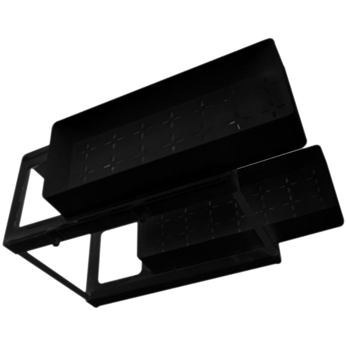FOMIYES Organizzatore ABS a 2 Livelli Estraibile Nero Sottolavello Cucina
