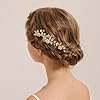 8 Pièces Épingle À Cheveux De Marriage,Barrette Cheveux Fleur Perle Pince Feuille D'or,Mariée Coiffure De Mariage Perle Épinglettes De Cheveux,Or Broches À Cheveux Florales,Pour Femmes Et Filles #4