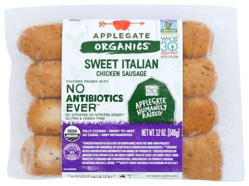 Applegate Sweet Italian Chicken Sausage 12 Oz (4 Pack)