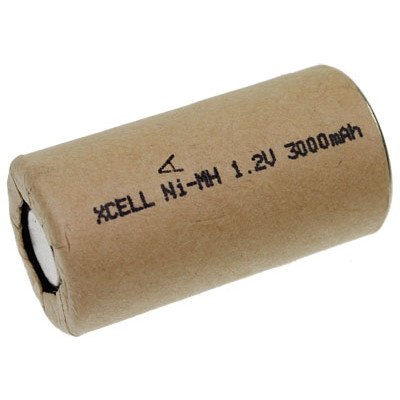 XCell X3000SCR Sub-C batteria in Pappmantel, 3000mAh