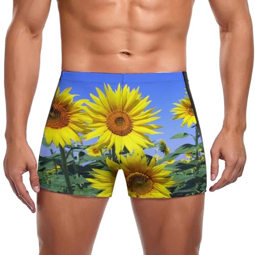 Swim briefs homme jaune tournesol boxer natation plage